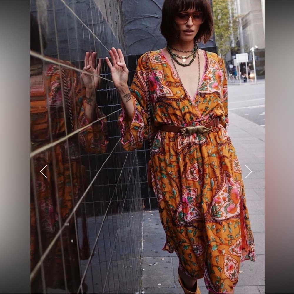 Chasing Unicorns A New Day for Love Gypsy Paisley Midi Dress